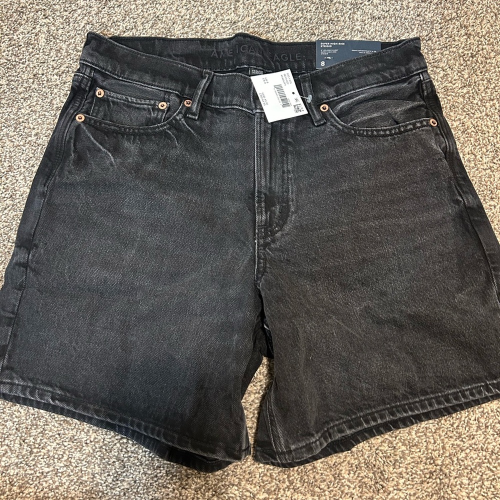 American Eagle Outfitters Women's Black Denim Shorts